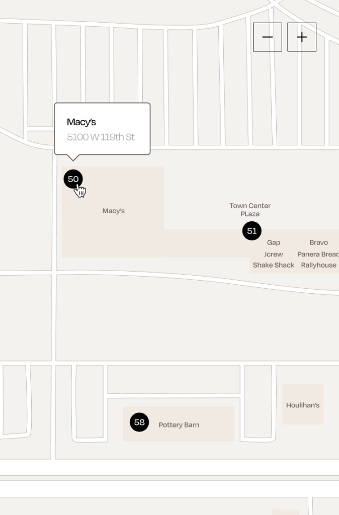 A guide map to Macy's.